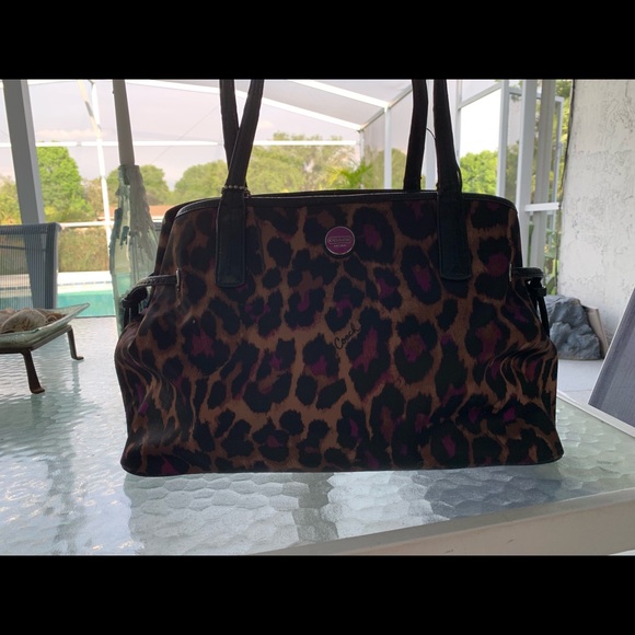 Coach Handbags - Coach leopard print bag